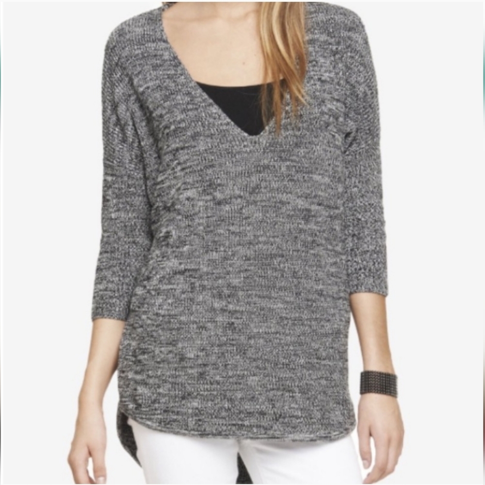 Express Marled Hi Lo London Tunic Sweater